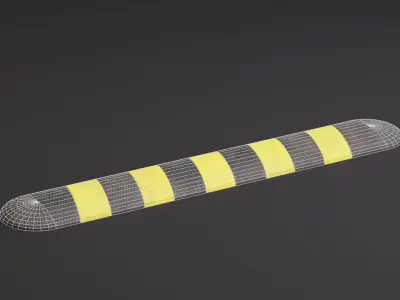 Speed Bump PBR Game-Ready Low-poly 3D model