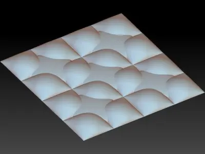 3D WALLPANEL 600MM x 600MM 3D model
