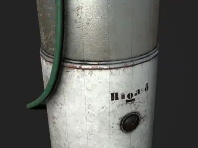 Soviet washing machine Riga Low-poly 3D model