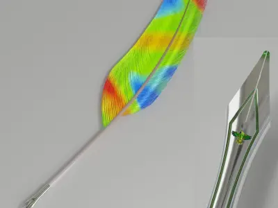 Feather Fountain Pen Realistic Feathers Game Ready Support  4k 3D model