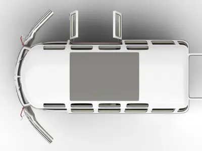 Volkswagen T1 Samba Bus 1950 HQ 3d model 3D model