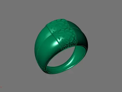 Women Ring Plain Ring Ready STL 3DM Models Womens Rings 3D print model 54