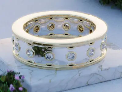 Diamond Ring - Regal Splendor 3D print model