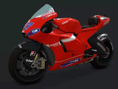 Bike Racing Ducati Low-poly 3D model