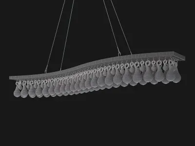 Arctic pear chandelier single wave 160cm 3D model