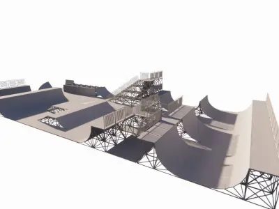 Skatepark-Skate Park PACK 3D model