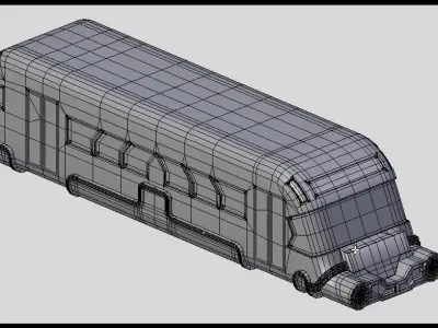 Hover bus Low-poly 3D model