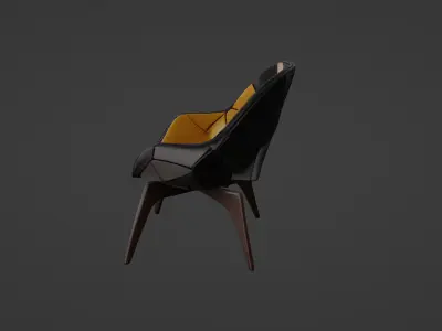 Geometric Designer Chair Modern Luxury Seating   3D model