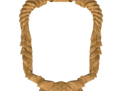 Carved picture frame STL 3D model 28