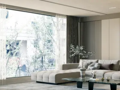 Modern Luxury Room Living 3D model