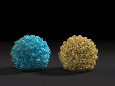 Virus crystal lamp 3D print model