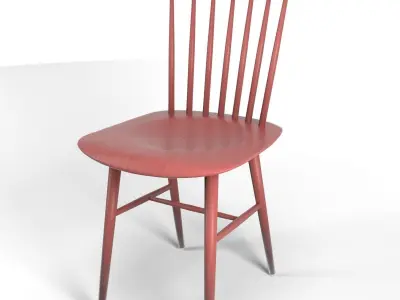 Tucker chair red 3D model