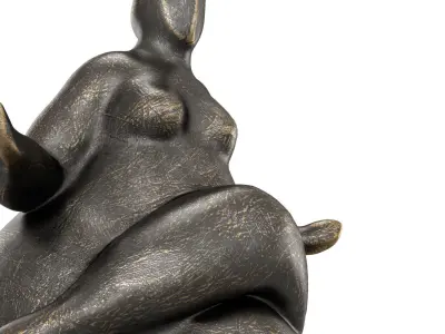 Freya Meditating Female Form Sculpture 3D model