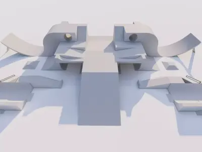 Skatepark-Skate Park PACK 3D model purchase