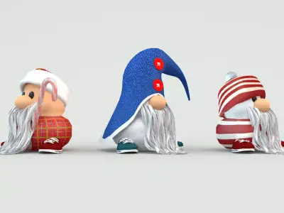 Snowball Doll Elf 3D Model 3D model