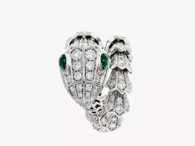 BULGARI - SERPENTI RING 3D print model