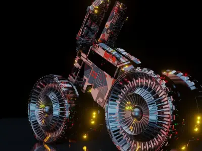 Sci-fi Bike 3D Model Low-poly 3D model