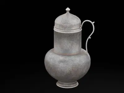 Metallic Ancient Pottery Low-poly 3D model