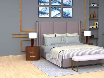 Bed room design 3D model