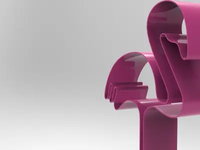 Flamingo Decor Low-poly 3D model