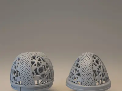 Easter egg with carved ornament - Nummer 03 3D print model