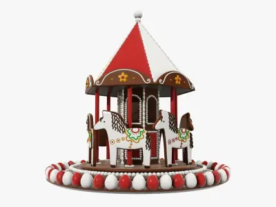 Christmas carousel cookie 3D model
