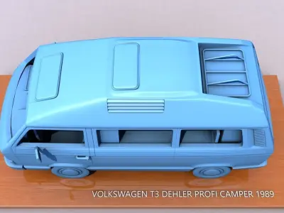 VOLKSWAGEN T3 DEHLER PROFI CAMPER 1989 3D print model