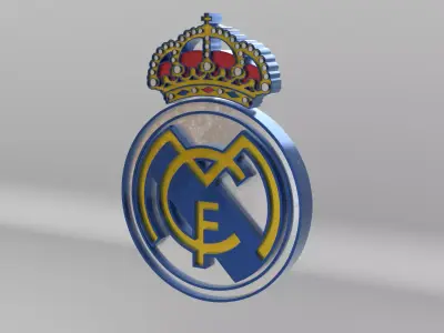 Real Madrid Club de Futbol Team Logo 3D model