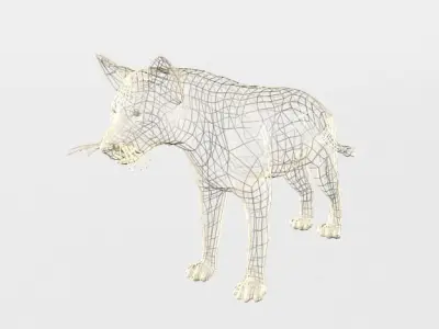 Hyena lion Low-poly 3D model