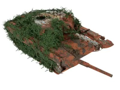 Damaged Rusted Tank 3D model