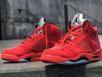 Air Jordan 5 Red Suede 3D model