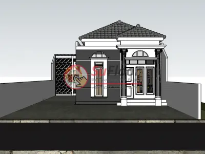 House 9x23m code 451- Sketchup 3D model 3D model 3D model