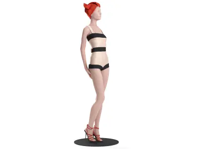 Roksanda Ilincic Retro Swimwear model 01 3D model