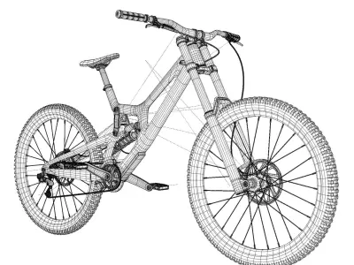 Santa Cruz Downhill Bike 3D model