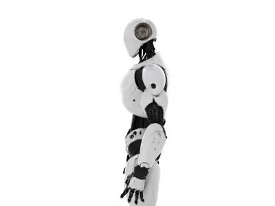 Humanoid Robot Game Ready PBR Unreal Engine and Unity Compatible Low-poly 3D model
