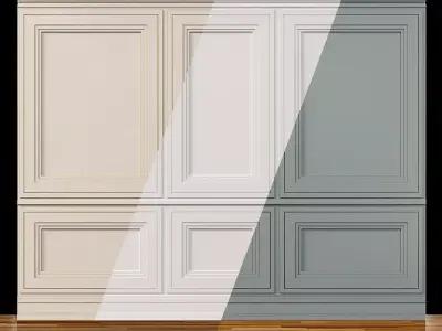 Wall molding 13  Boiserie classic panels 3D model