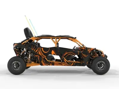 Can-Am Maverick X3 - 4 Doors 2022 Med Poly 3D model