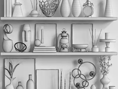 Decorative set 01 3D model 3