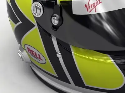 Helmet F1 2009 Jenson Button  3D model