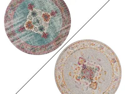 Round Rug Set 60 3D model