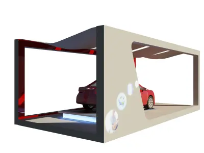 Booth Exhibition Stand a528 3D model