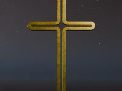 Elegant wall cross for 3D printing 3D print model