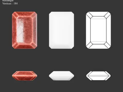 Medieval Treasure Jewels Low-poly 3D model