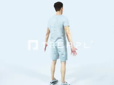 Virtue M Animated Rigged Sports Man Low-poly 3D model