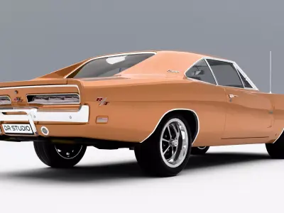 Dodge Charger RT 1969 Low-poly 3D model get