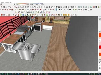 Backyard design 3d model 2020 3D model