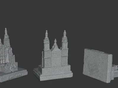 Handcrafted Landmark Miniatures Pack 3D model