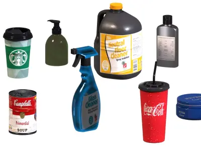 HOME AND OFFICE ACCESSORIES Low-poly 3D model