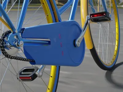 A very realistic bike ready for games and movies Low-poly 3D model