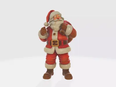 Santa Claus Figurine Christmas Decoration Holiday Santa  3D print model